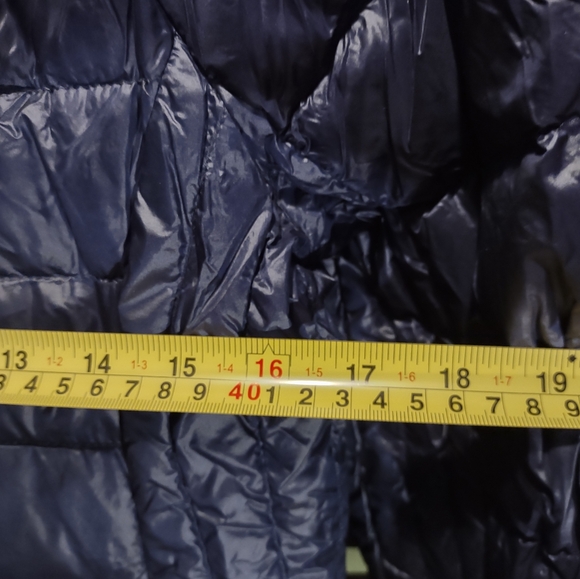 Michael Michael Kors Blue Packable Down Fill Blue Hooded Trench Coat Women's M - Picture 3 of 6